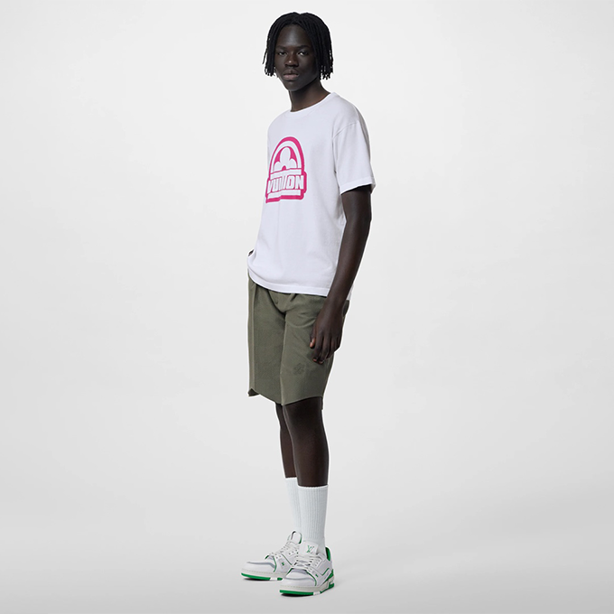 9a+ quality lv louis vuitton pink logo knit t shirt